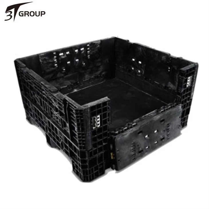 large vented plastic pallet bin with lids factory